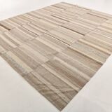 Large Brown Beige Turkish Kilim Rug, 313x374Cm