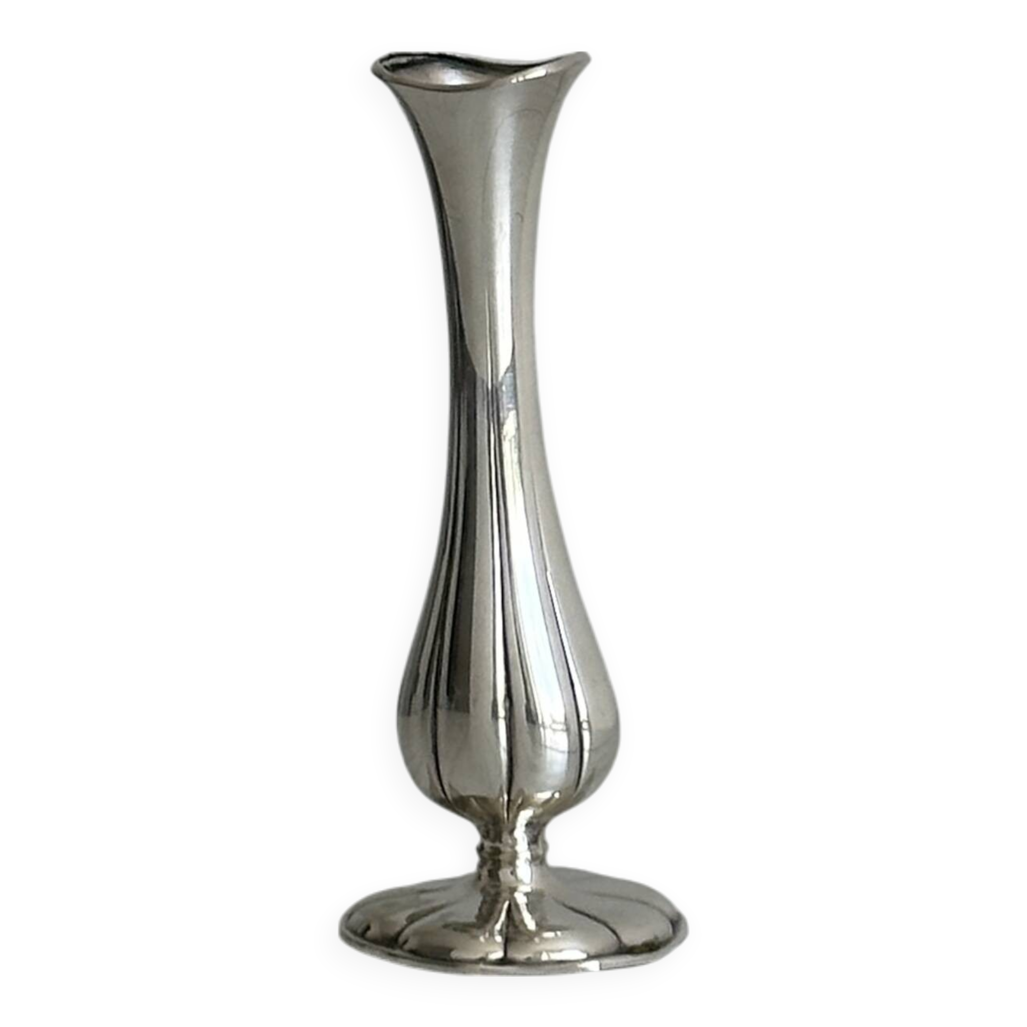 small antique silver-plated metal soliflore