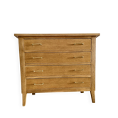 1950s light oak chest of drawers