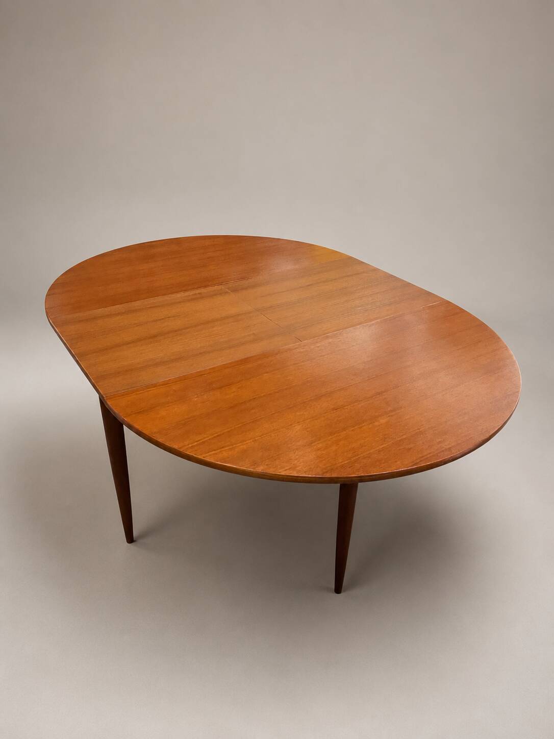 Large extendable French dining table in teak – 1960s
