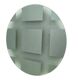 Postmodern round green-gray wall mirror "Andromeda" by Nanda Vigo, Italy 1976