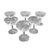 6 champagne glasses