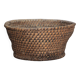 Old wicker basket, straw and bramble, woven basket, countryside, chal.