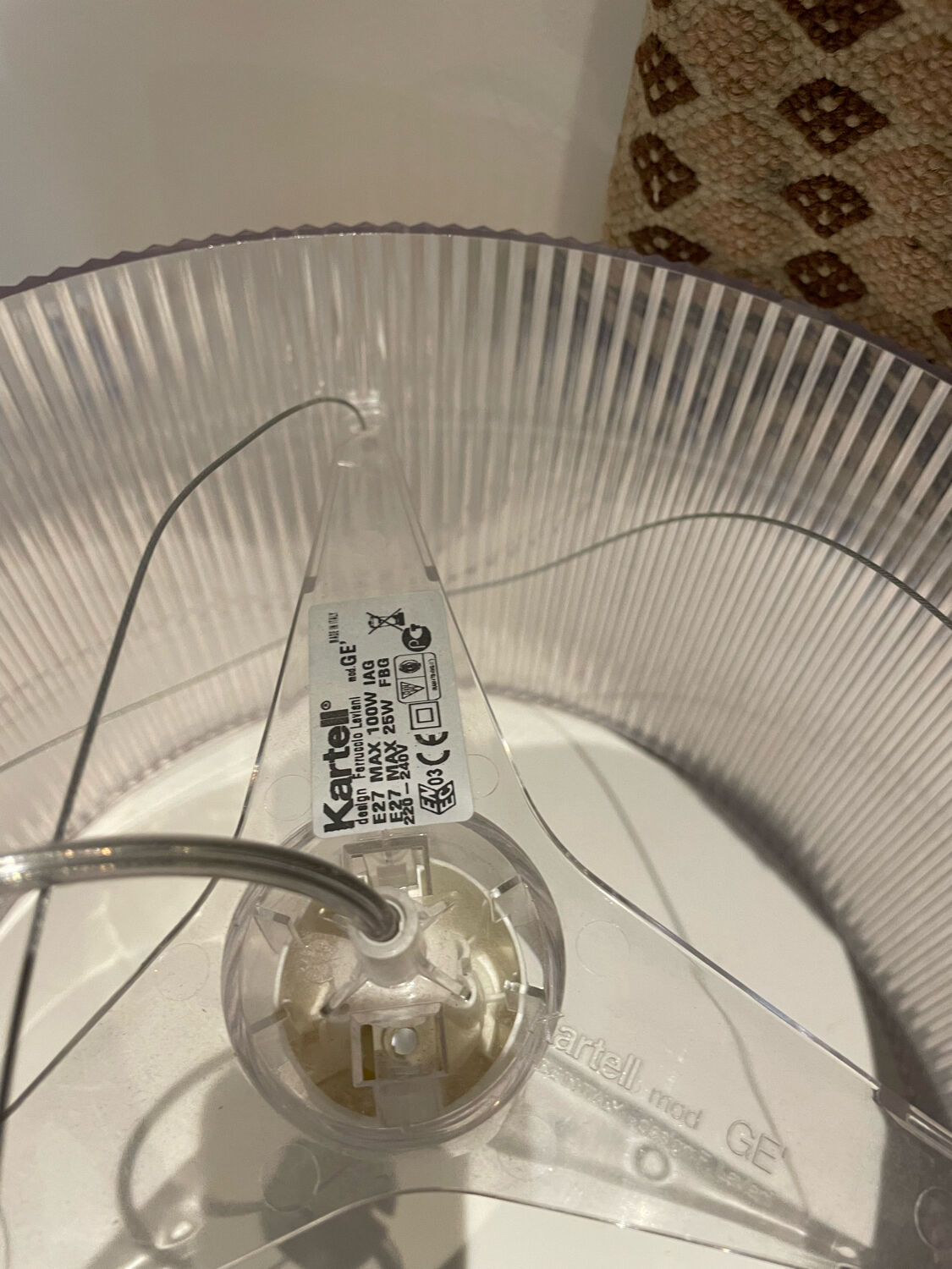 Suspension Kartell Ge transparente