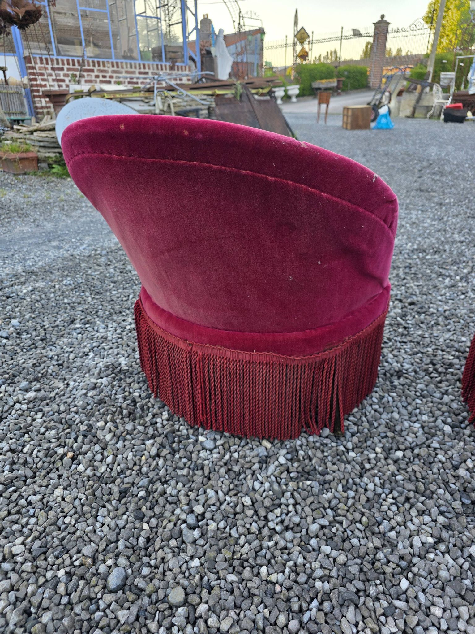 Pair of antique frog chairs
