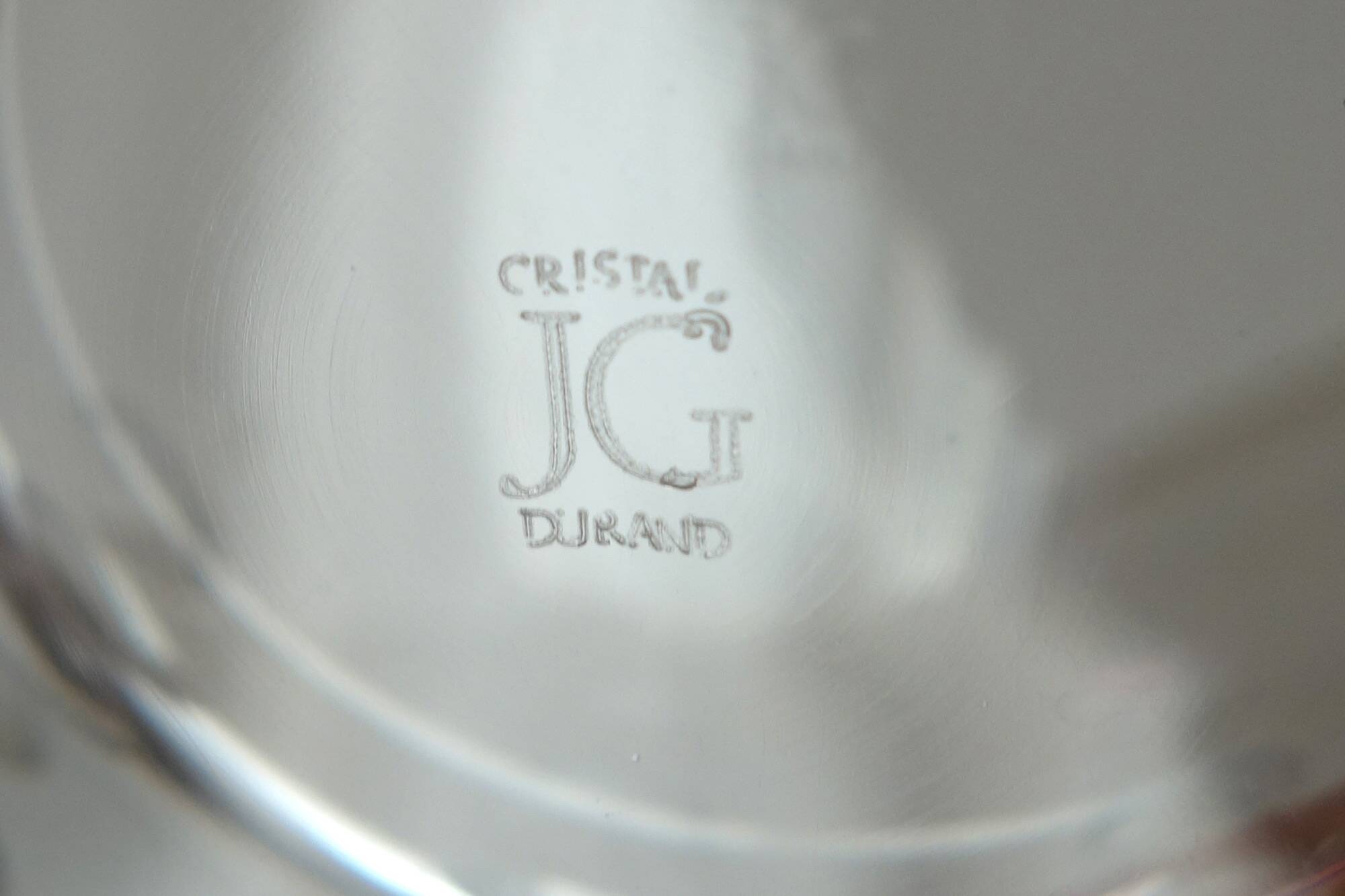 6 heavy crystal whisky glasses JG Durand
