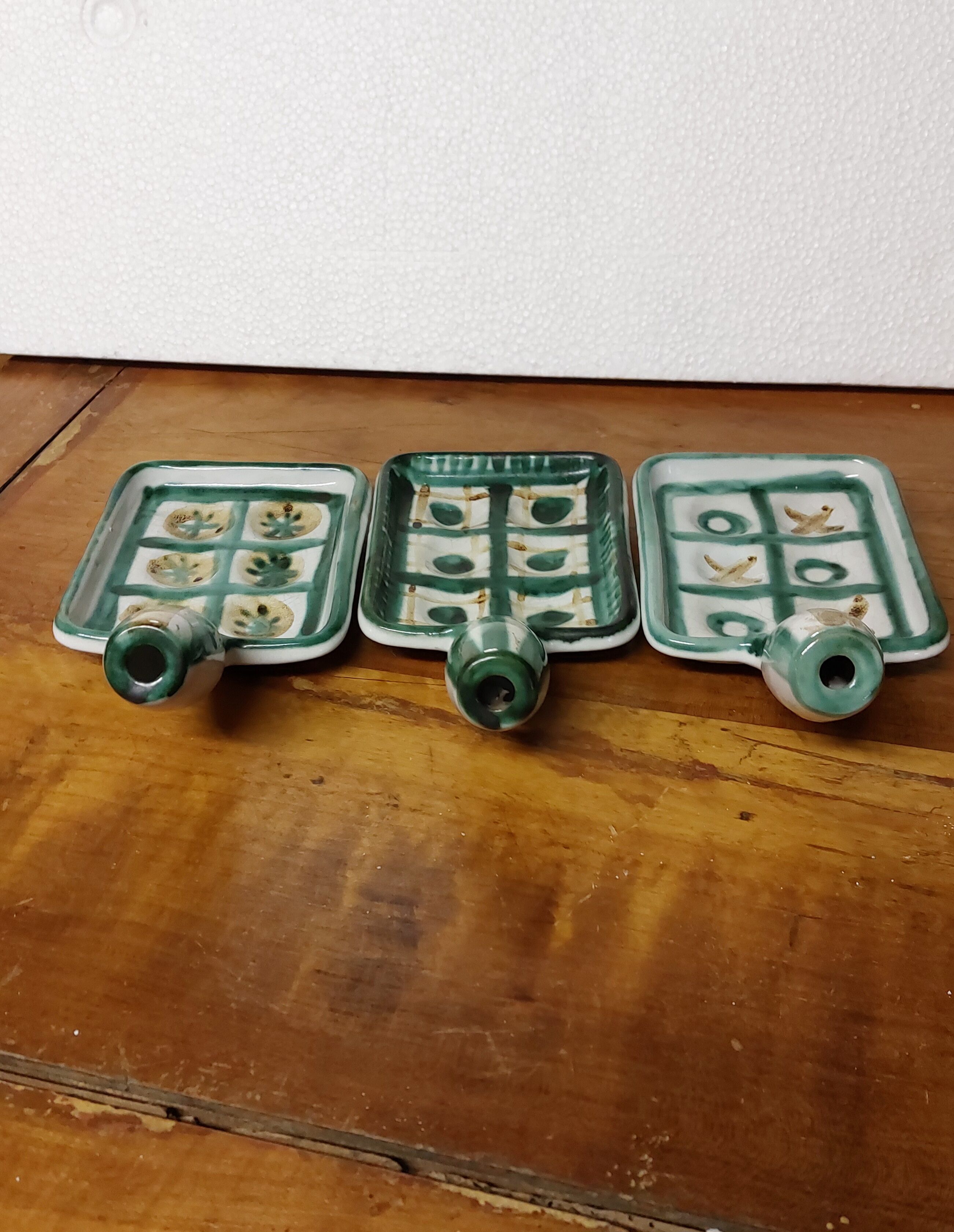 Three Robert Picault ceramic frying pans