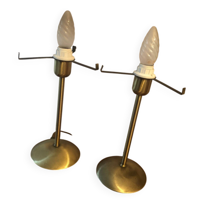 Paire d’anciennes lampes à poser Honsel Leuchten