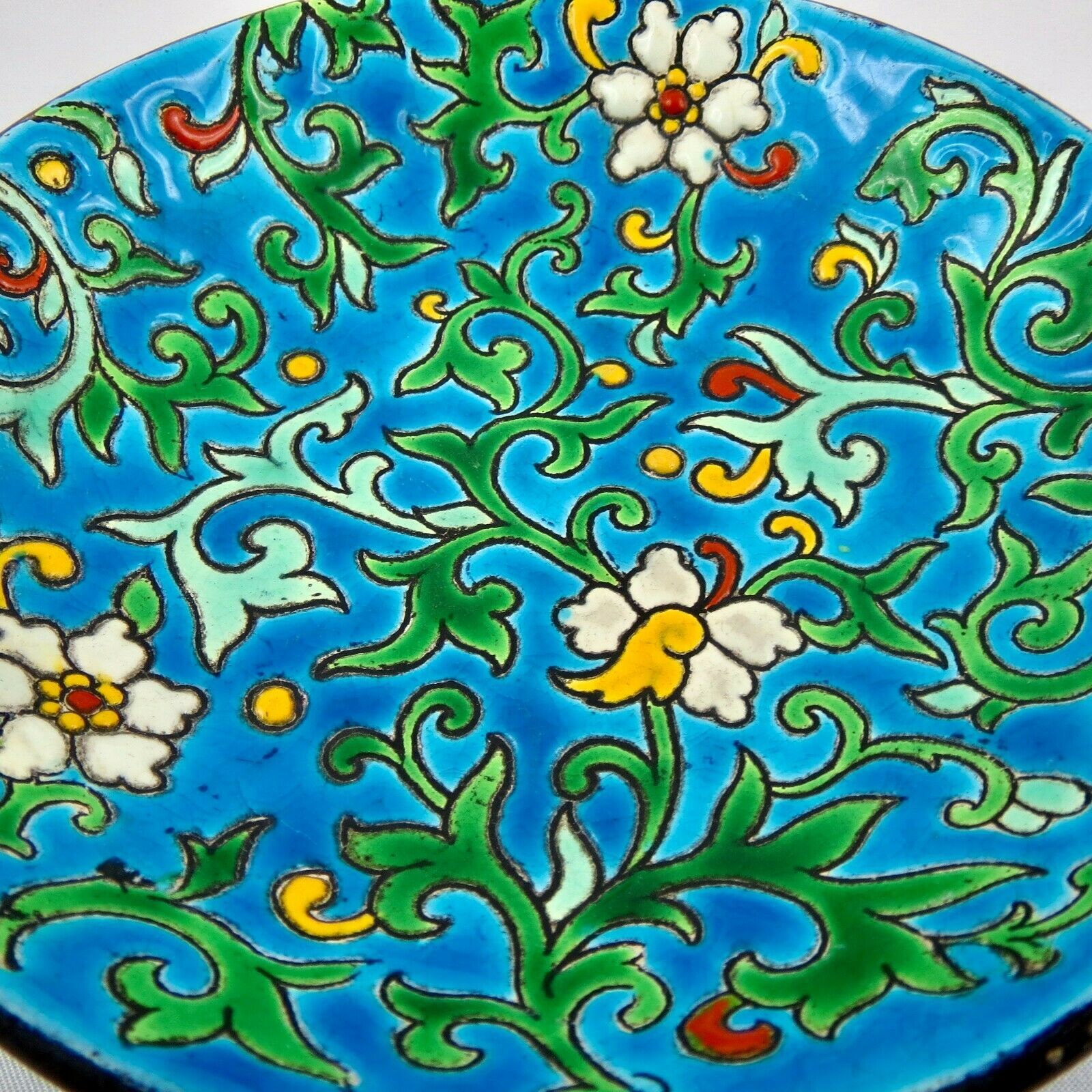 Cup burgundy enamels Old ceramic cracked earthenware