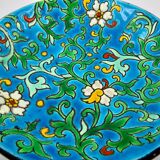 Cup burgundy enamels Old ceramic cracked earthenware