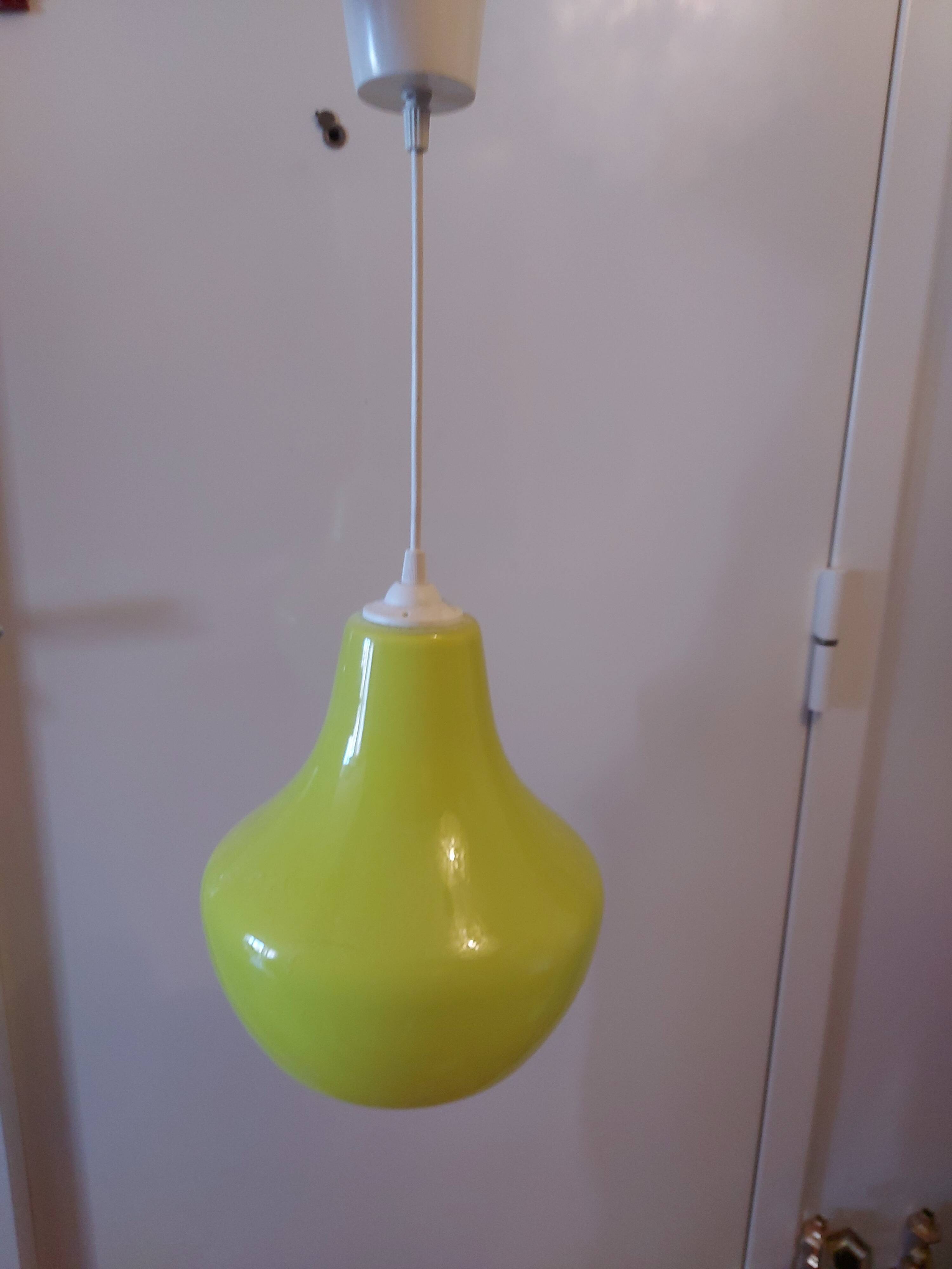 Vintage opaline pendant lamp