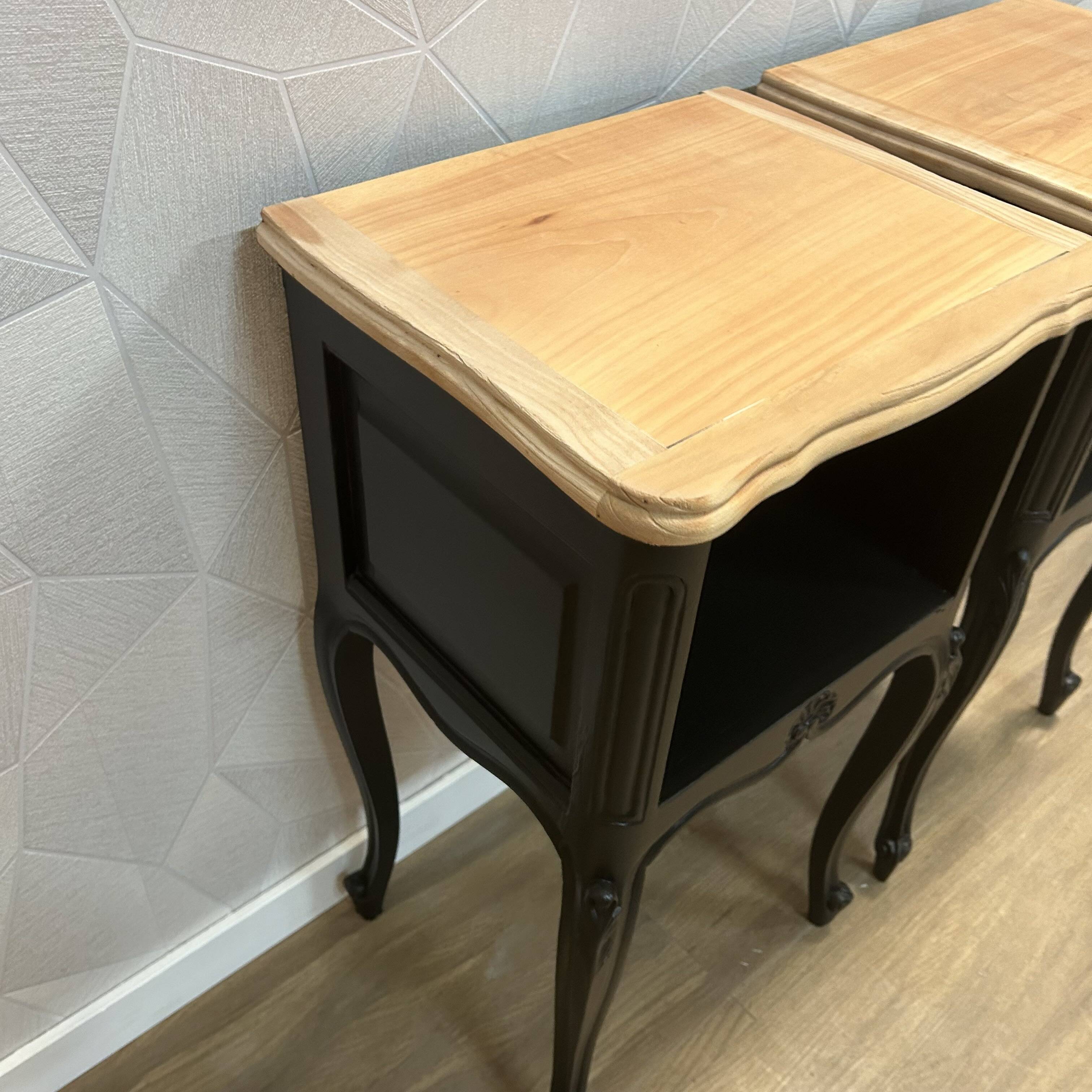 Pair of industrial revamped bedside table