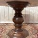 Table octogonale plateau marbre et pied en bois