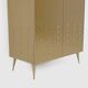 Italian Brass Bar Cabinet with Sculptural Cast Brass Handles