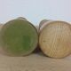 Pair of Scandinavian turned wooden candle holders