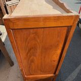 /Art Deco wardrobe with mirror in carved solid oak from the 20s/30s