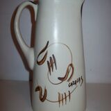 Ceramic pitcher with hand-painted decoration