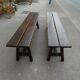 Paire de bancs anciens en bois massif