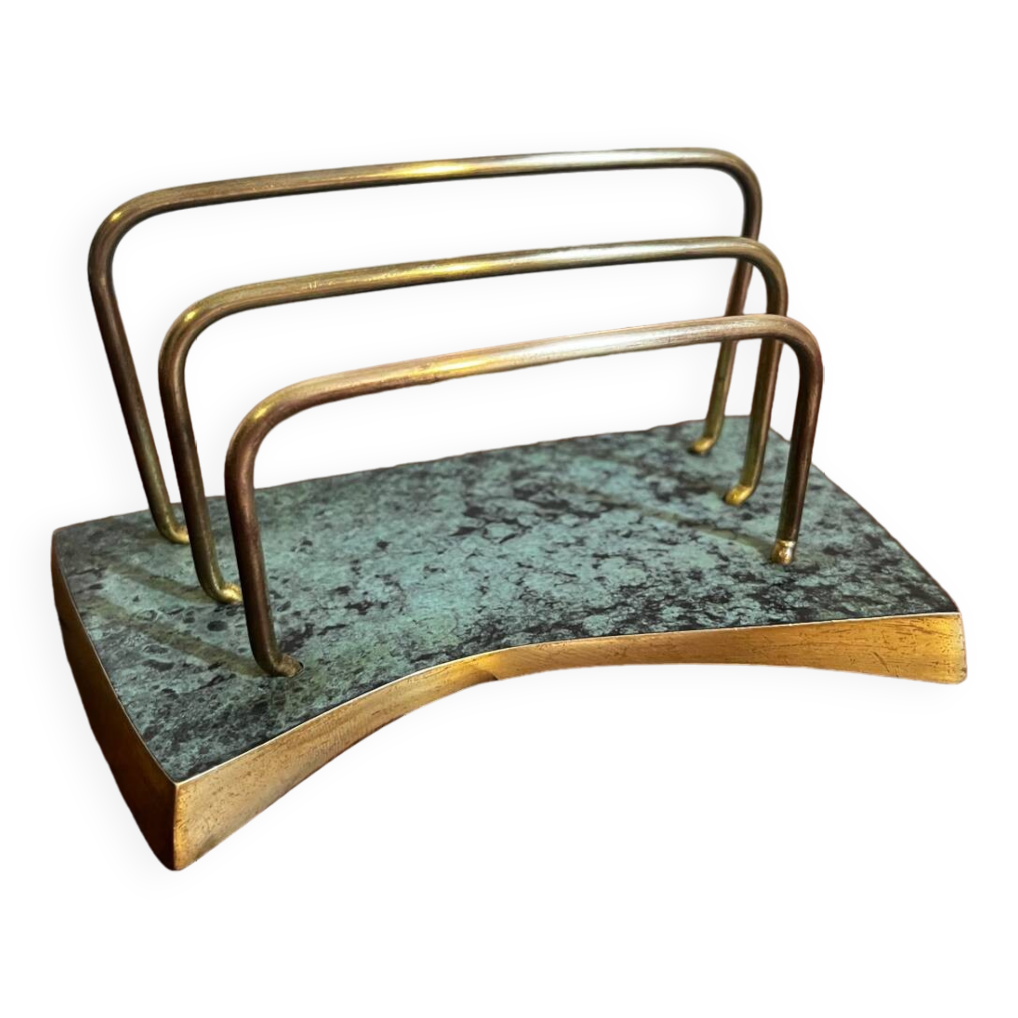 Letter holder in brass from the 1950s