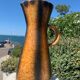 Pitcher Accolay with handle, brown streaks on a yellow background, circa 1950