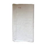 Drap ancien en métis monogramme rouge