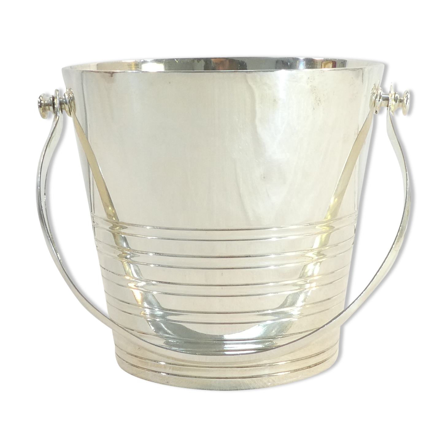 Bucket silver metal ice bucket