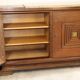 Art Deco sideboard in solid oak and marble, 1940