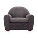 Grey velour armchair, Italian design, 1980s, production: Italy