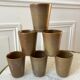 Set of 6 glasses in stoneware Digoin Sarreguemines 70s