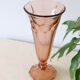Large antique pink glass vase, molded glass, vintage French, authentic