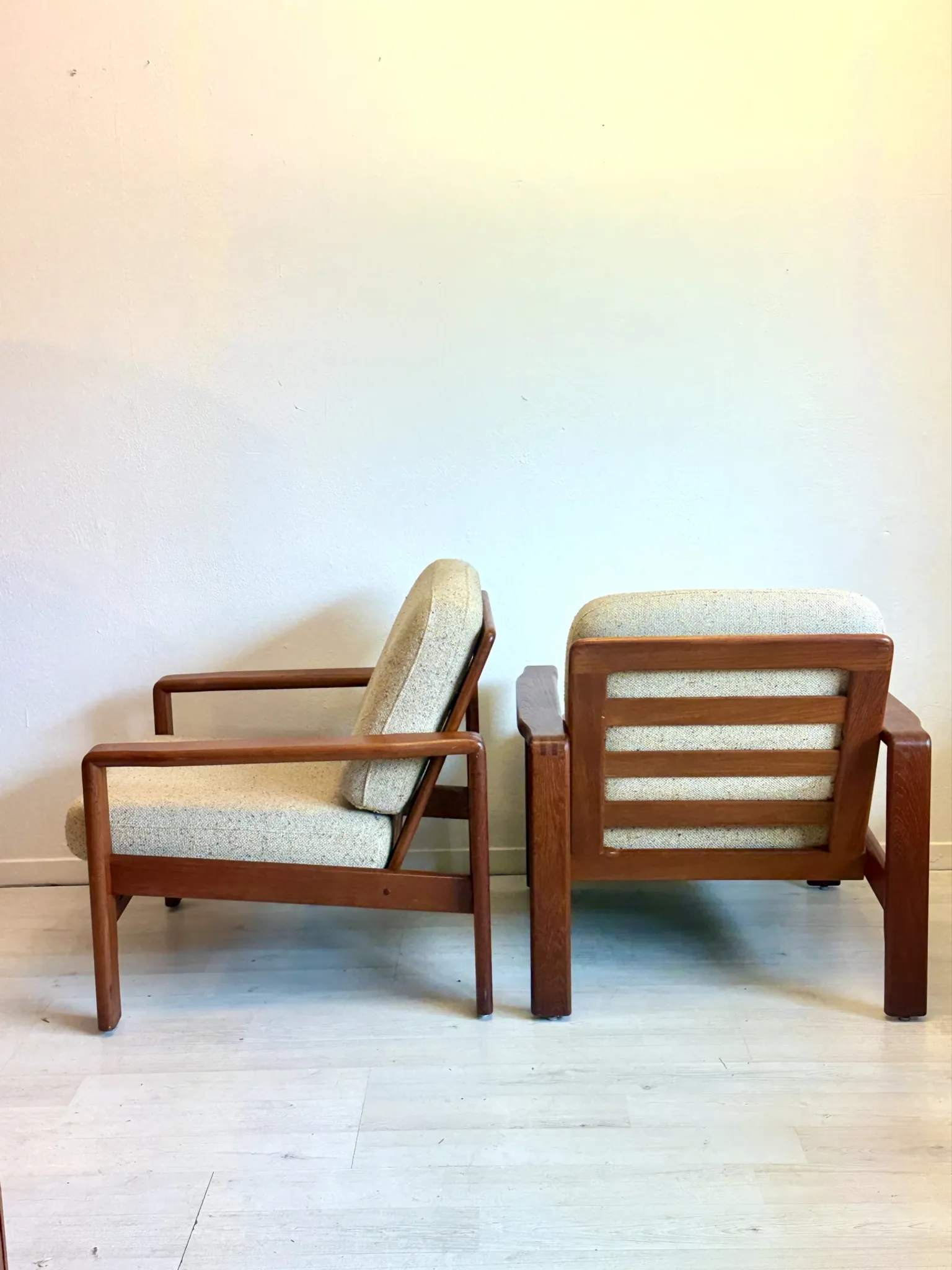 Vintage Danish teak easy chairs