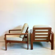 Vintage Danish teak easy chairs