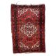 Tapis persan Hamadan antique des années 1920, médaillon floral, 104 cm x 145 cm