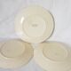 3 flat plates made of Badonviller earthenware model Nenuphar, iron earth