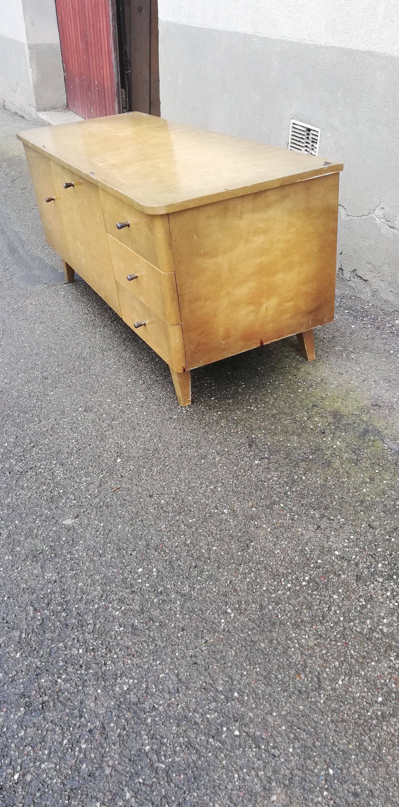 Vintage enfilade 3 drawers 1 door 1 flap