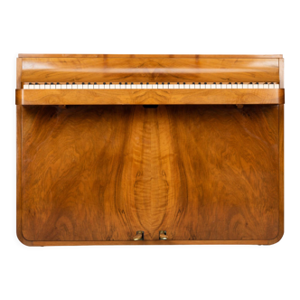 Danish Design Walnut Pianette by Louis Zwicki, 1960s