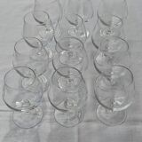 12 verres à cognac en cristal