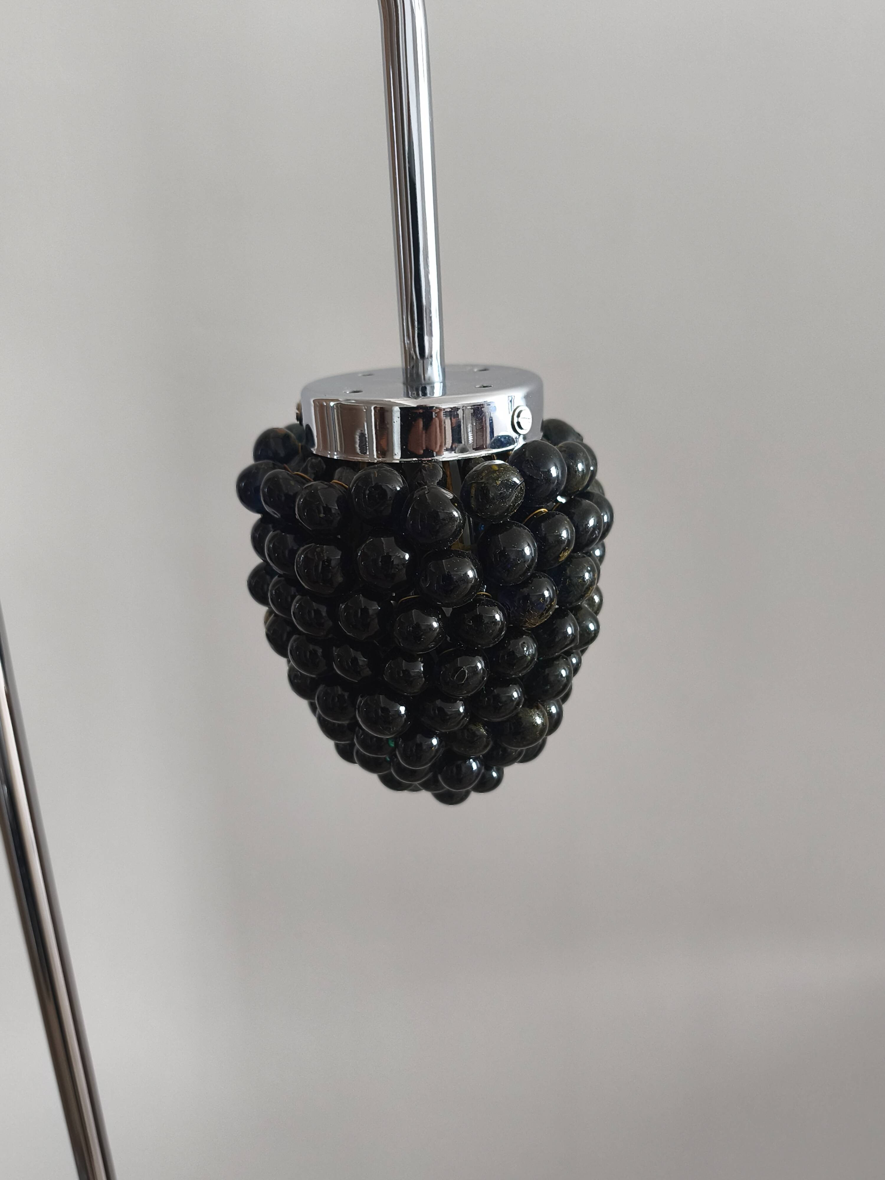 Lampadaire  cascade « Grappes de raisins » en verre multicolore