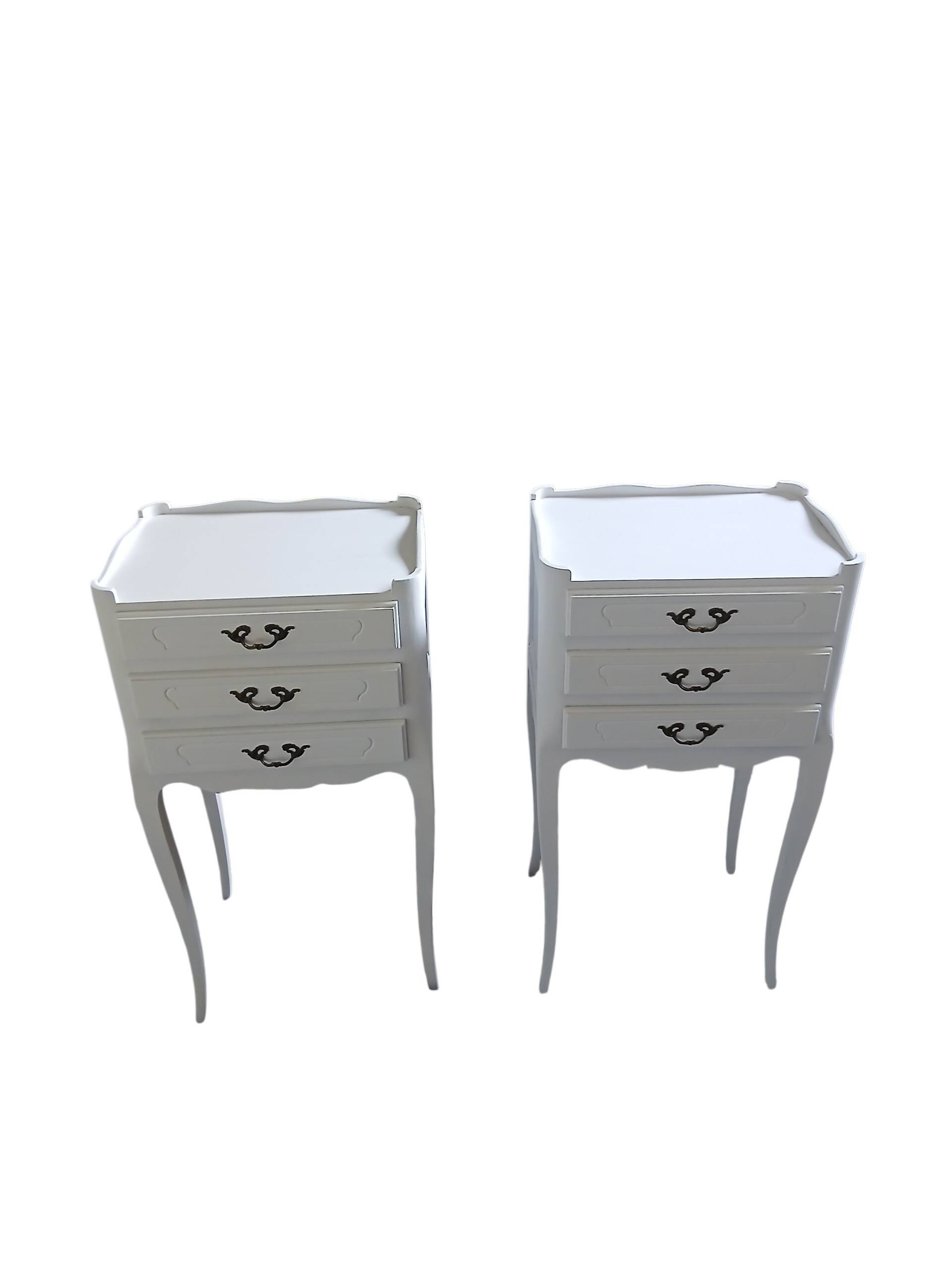 Pair of antique bedside tables