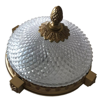 Worked glass ceiling lamp