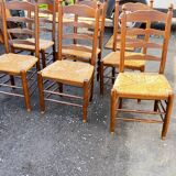 6 chaises  de ferme