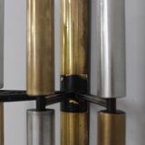 Stilnovo brass and aluminun tubes sconces 1950s