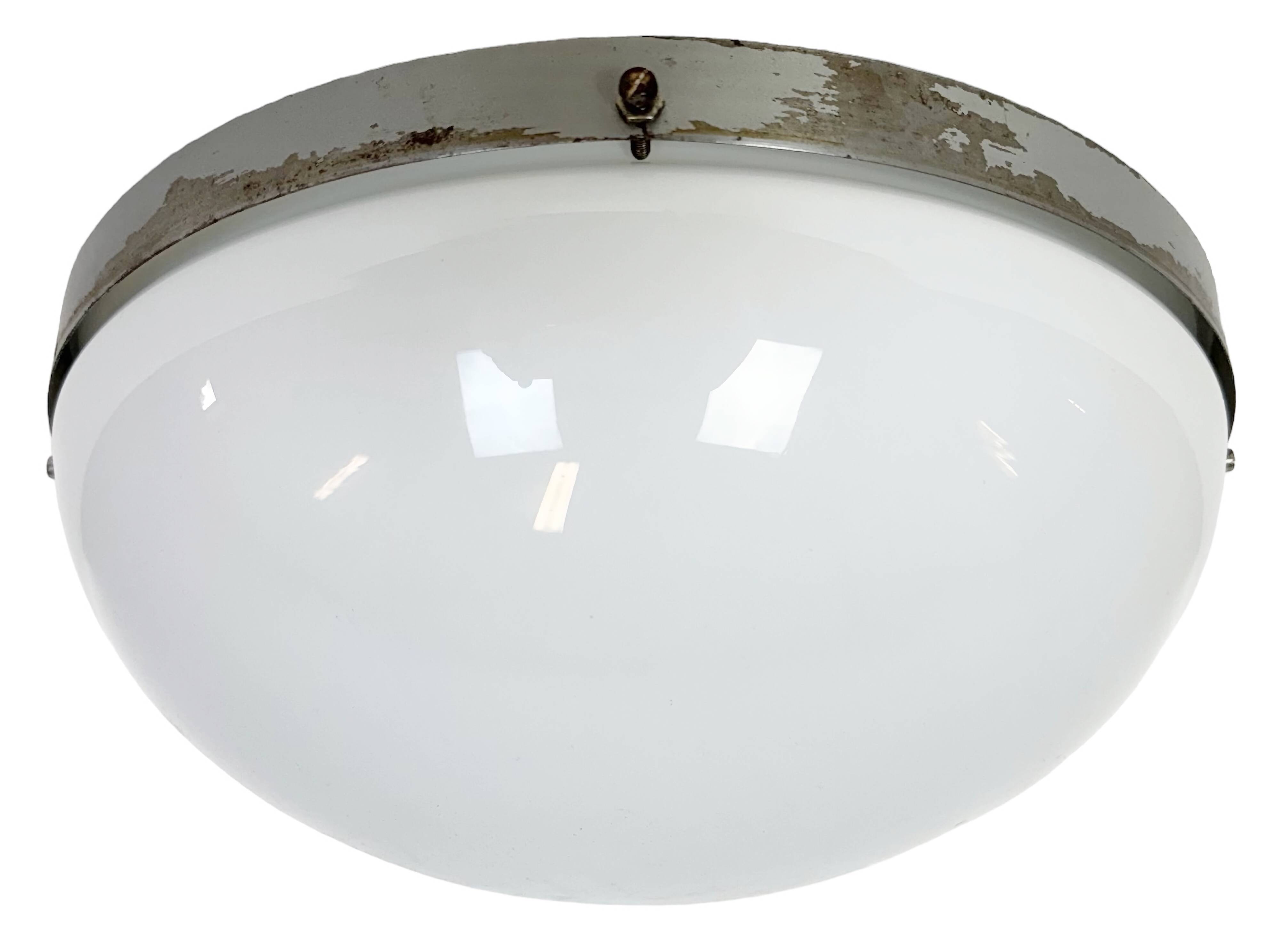 Vintage Wall or Ceiling Light with Milk Glass from Napako, 1960s