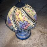 Vintage metal and glass lamp