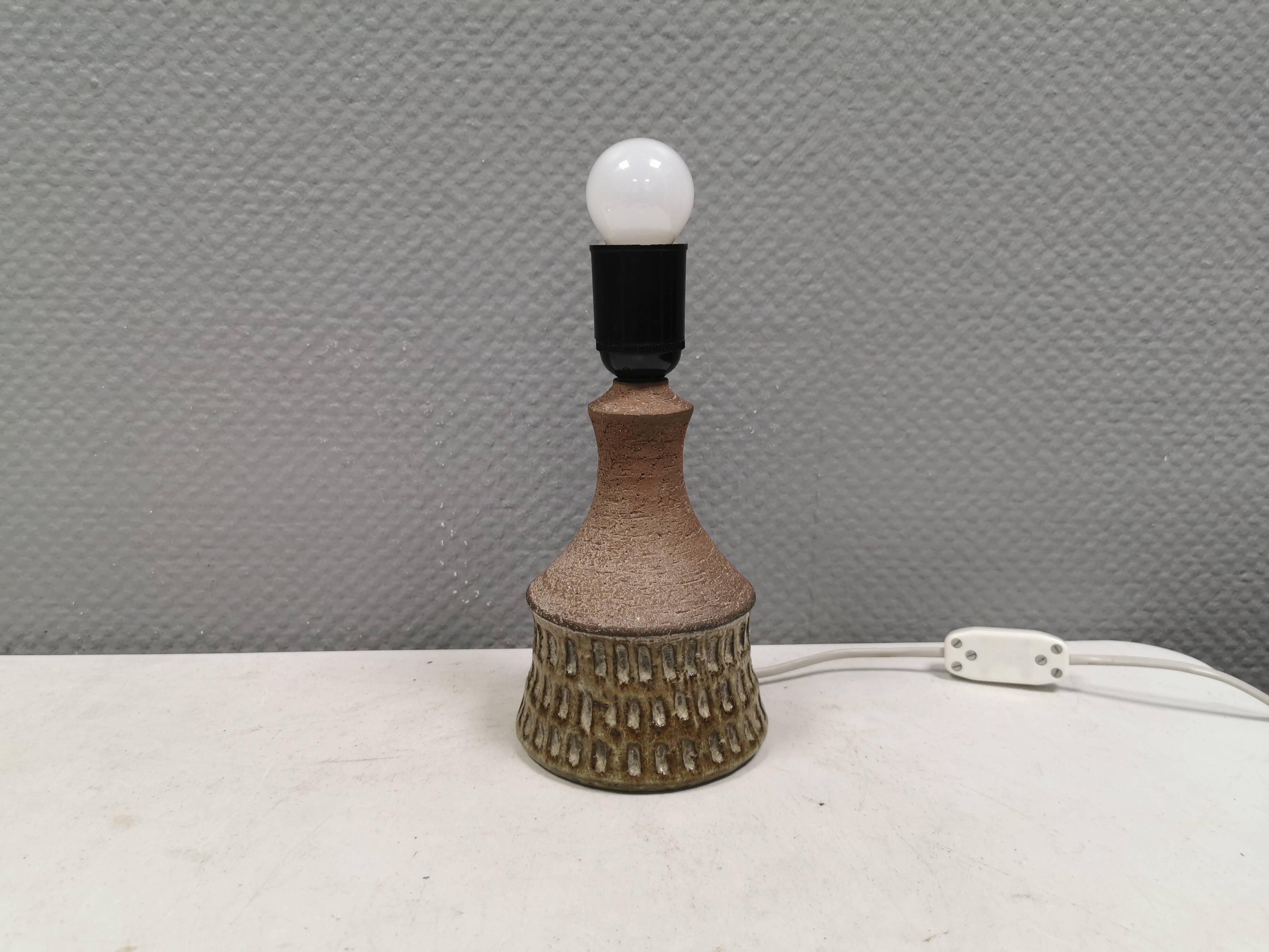Small ceramic table lamp by Børge Christoffersen, Denmark, 1980s.