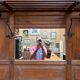 Large oak wall wardrobe from the early 20th century.