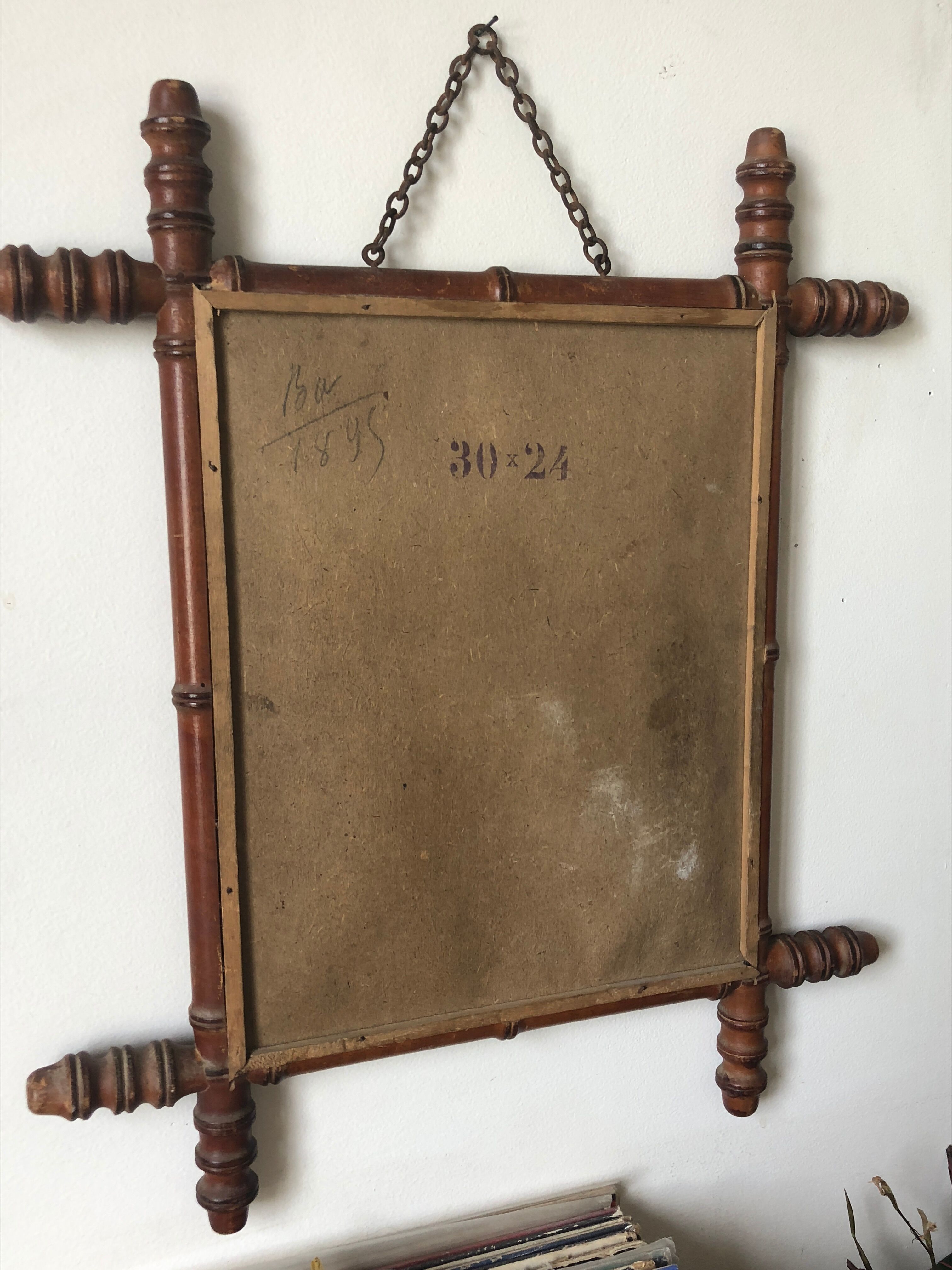Mirror to mercury with bamboo frame 24x30cm
