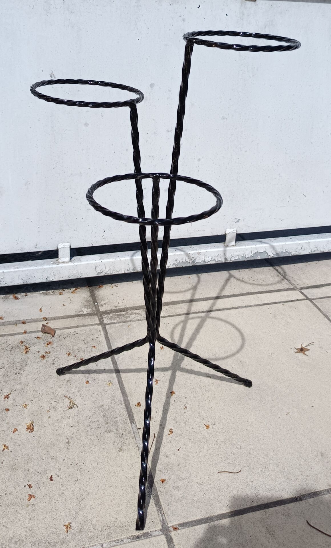 Wrought iron plant stand from the 1950s.