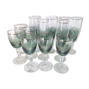 Set 12 verres cristal