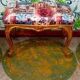 Louis XV style bench with poufs